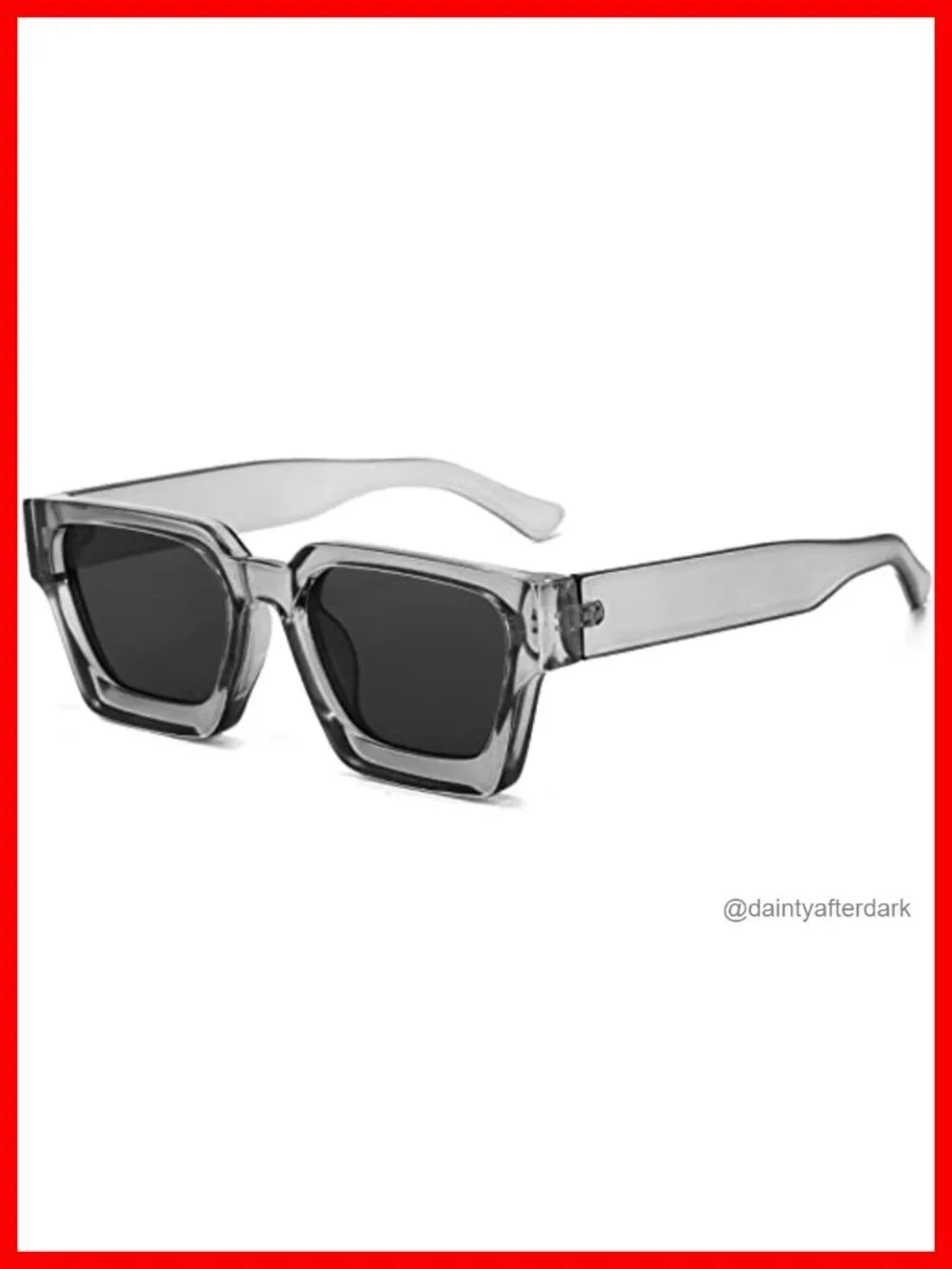 Square Thick Frame Sunglasses Acetate Retro Designer Style UV Protection